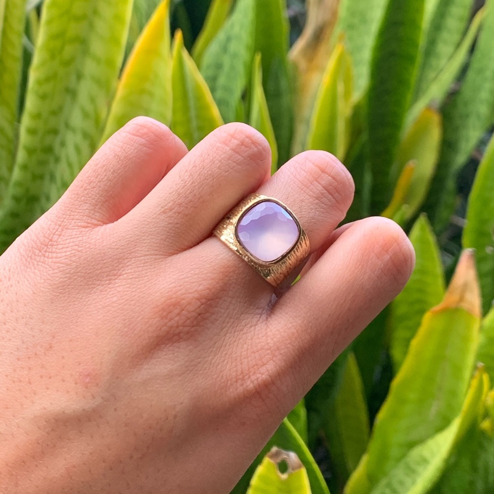 Pink gem ring